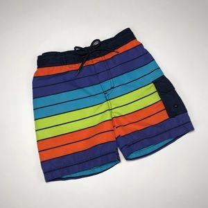 Kitestrings | Rainbow Striped Swim Trunk